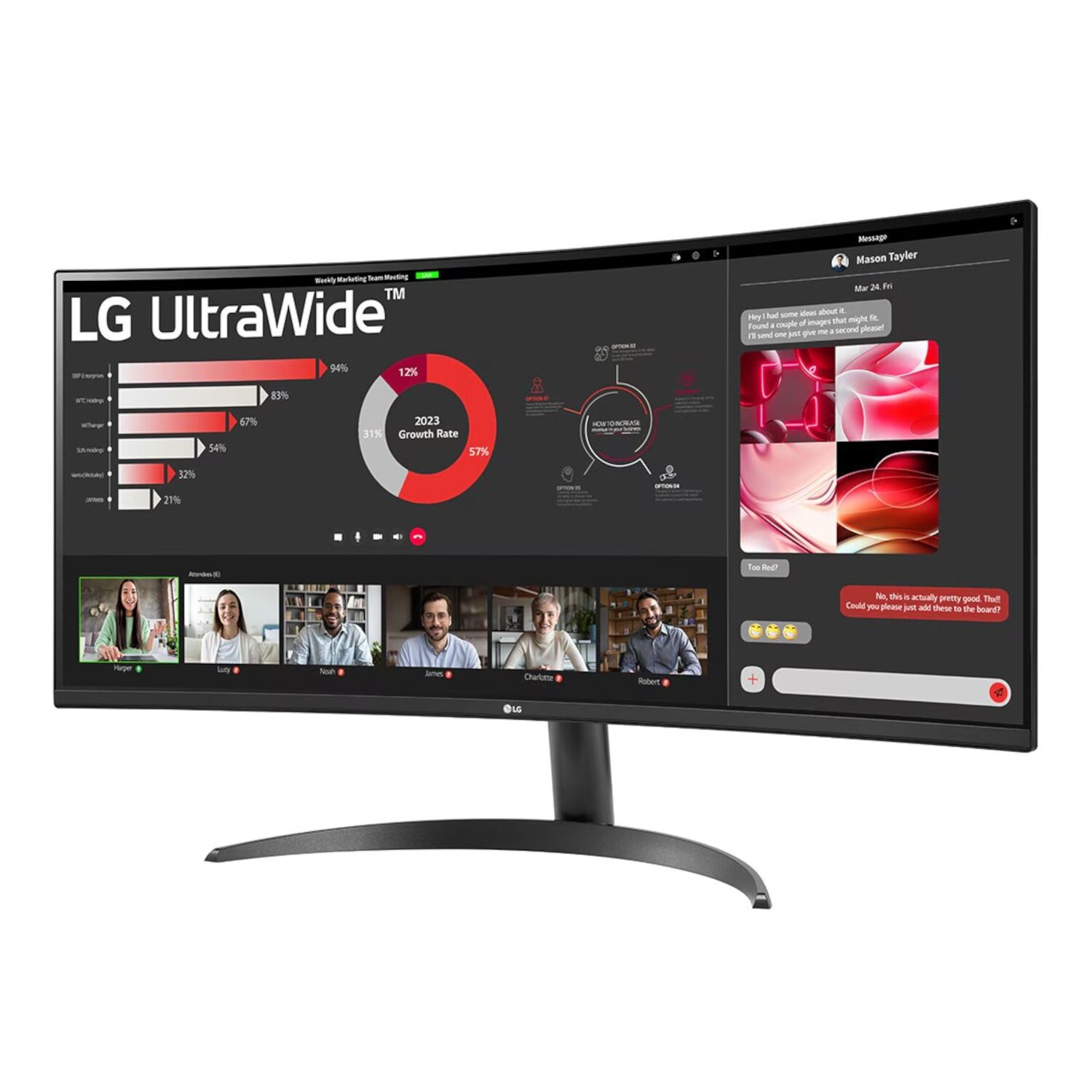 LG UltraWide 34" QHD VA Curved Monitor 100Hz - Image 2