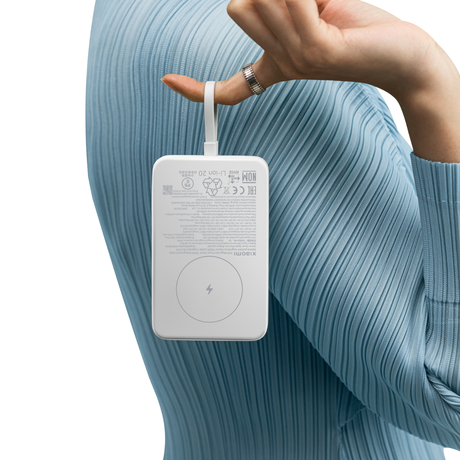 Xiaomi 33W Power Bank 10000mAh (Integrated Cable)-White - Image 5