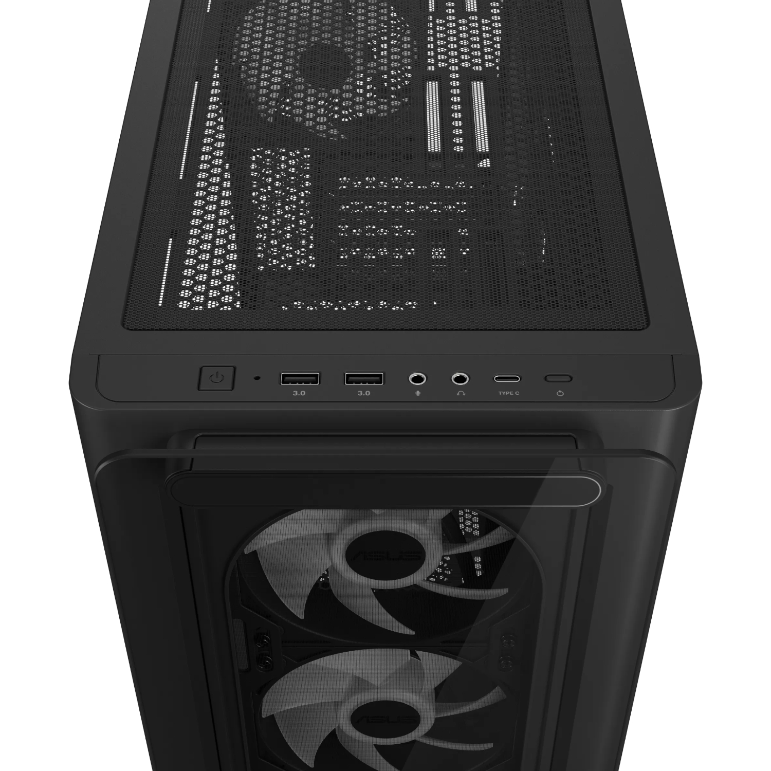 Asus A23 PLUS ARGB Micro-ATX Gaming Chassis - Black - Image 5