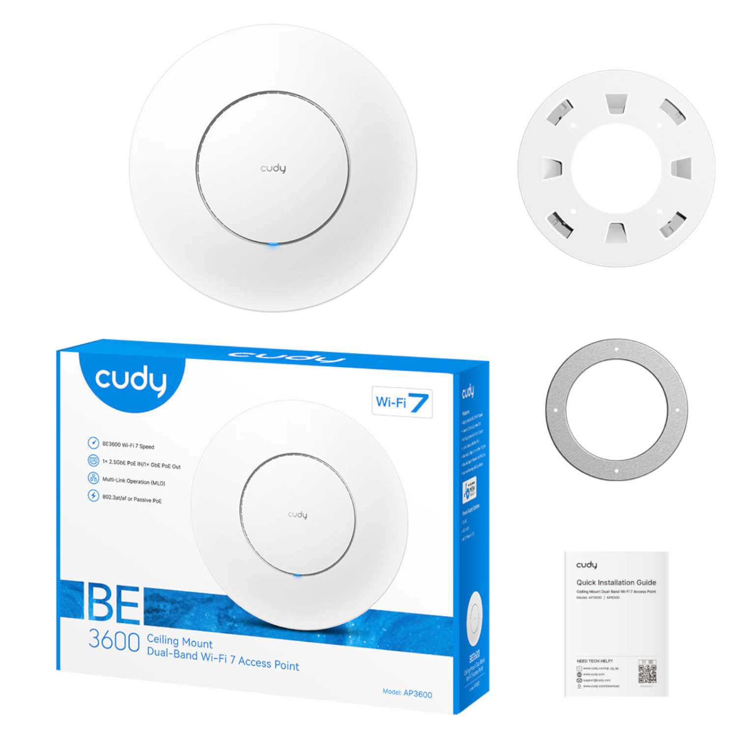 Cudy BE3600 2.5G Dual Band WiFi7 Ceiling Access Point - Image 5