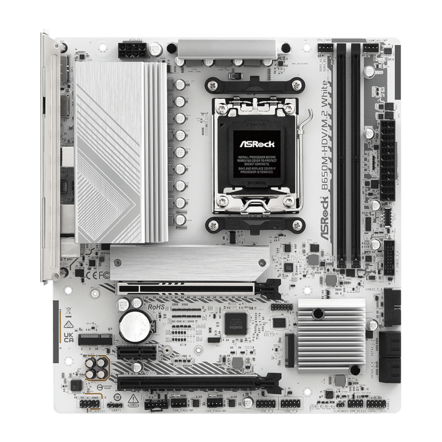 ASRock B650M-HDV/M.2 AM5 Micro-ATX Motherboard - White - Image 2
