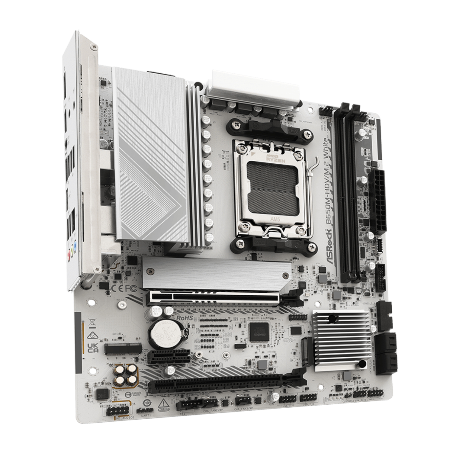 ASRock B650M-HDV/M.2 AM5 Micro-ATX Motherboard - White - Image 3