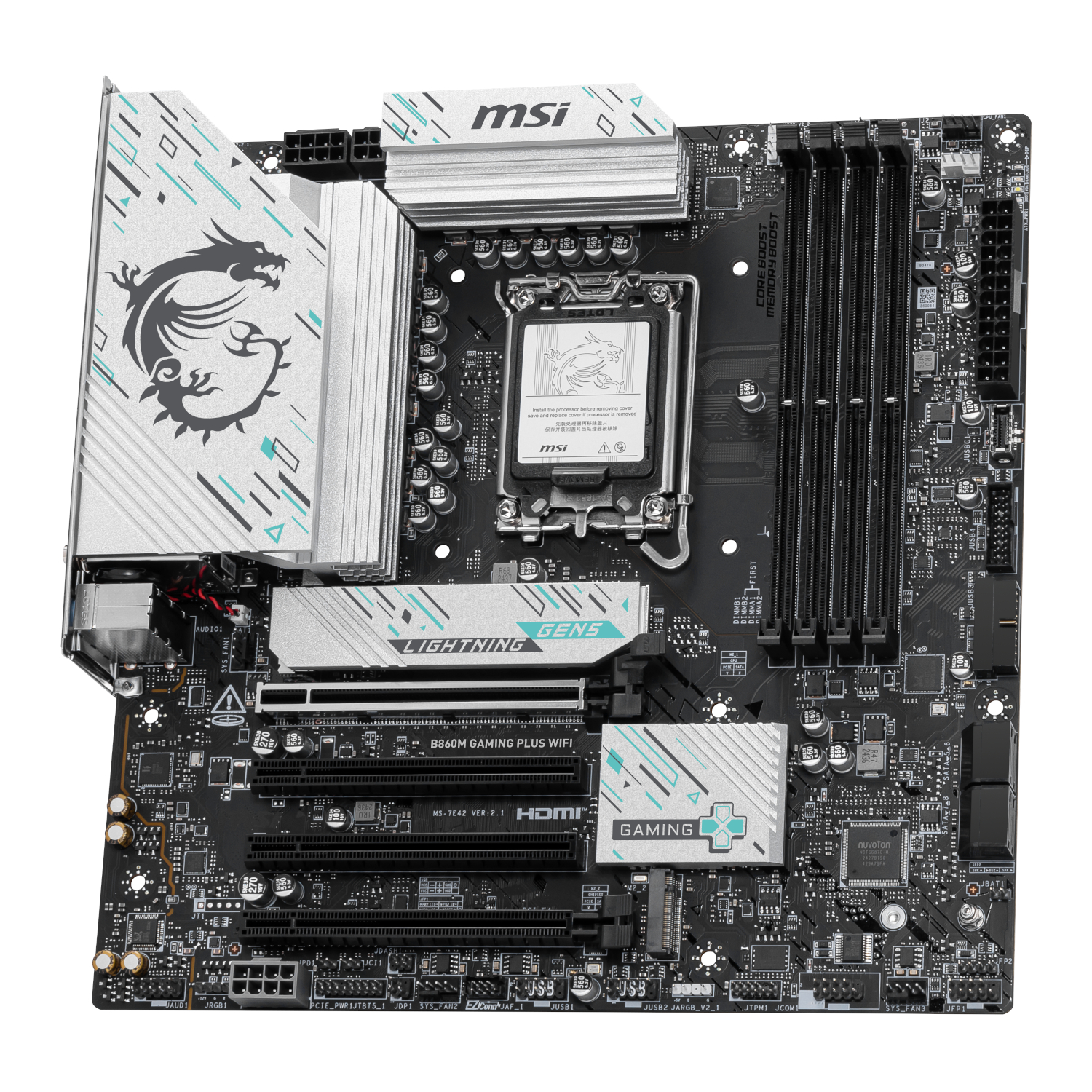 MSI B860M Gaming PLUS WIFI Intel LGA1851 DDR5 M-ATX Motherboard - Image 4