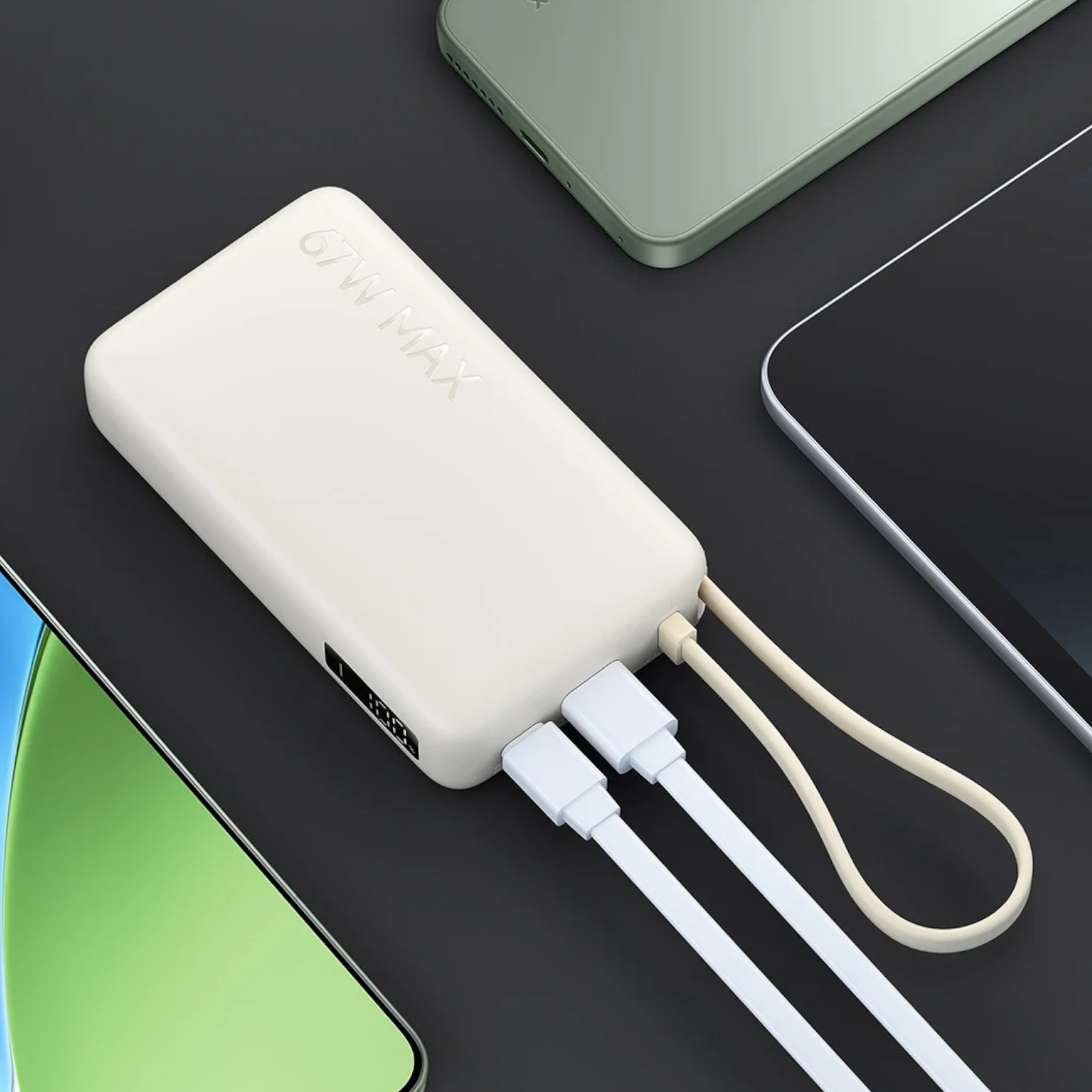 Xiaomi 67W Power Bank 10000mAh (Integrated Cable) - Tan - Image 6