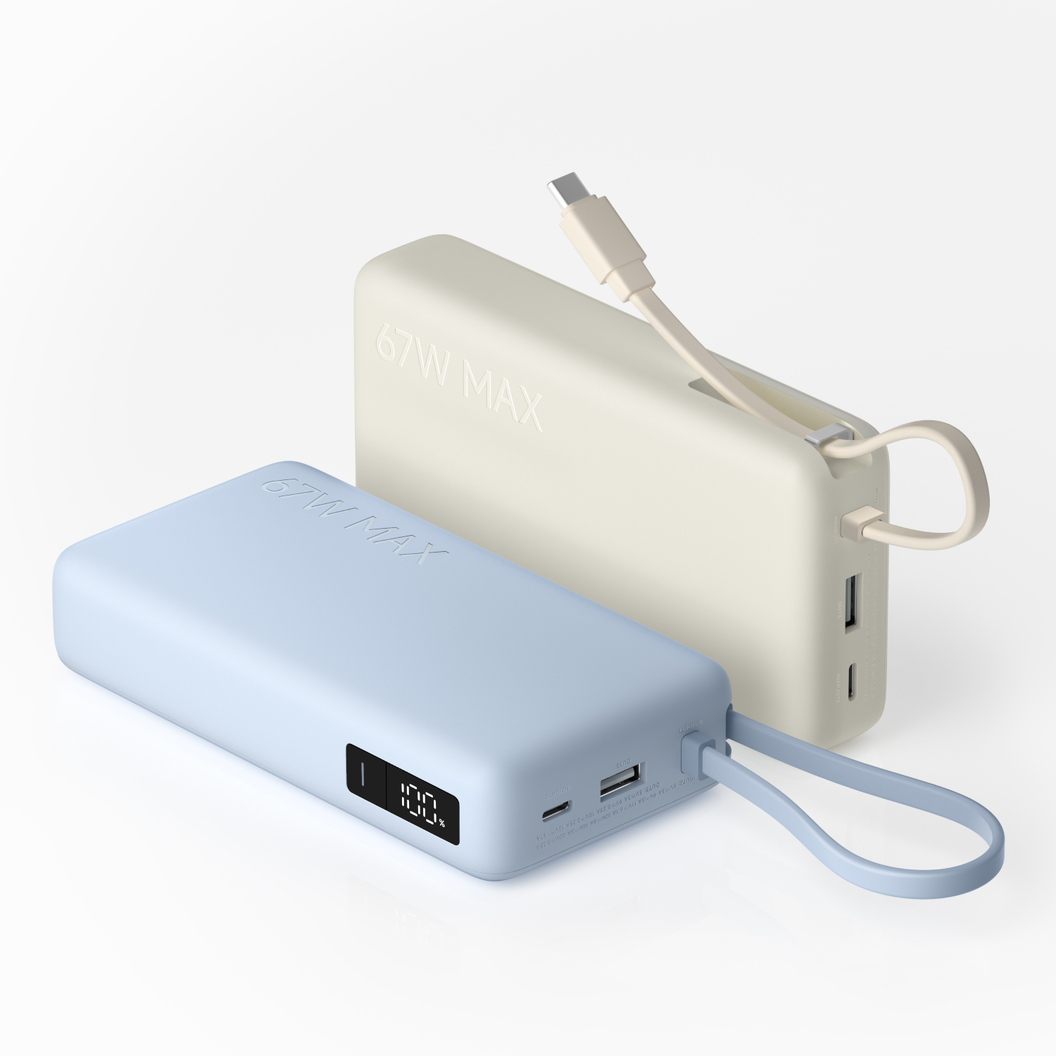 Xiaomi 67W Power Bank 20000mAh (Integrated Cable) - Tan - Image 3