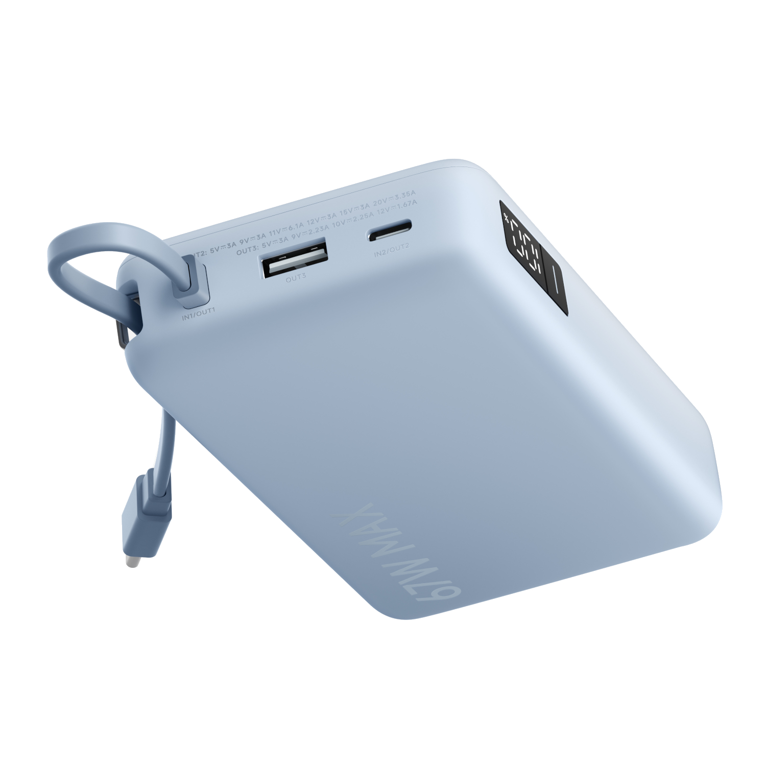Xiaomi 67W Power Bank 20000mAh (Integrated Cable) - Ice Blue - Image 2