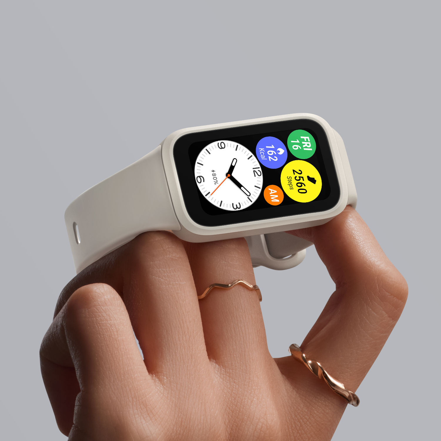 Xiaomi Smart Band 9 Active - Beige White - Image 5