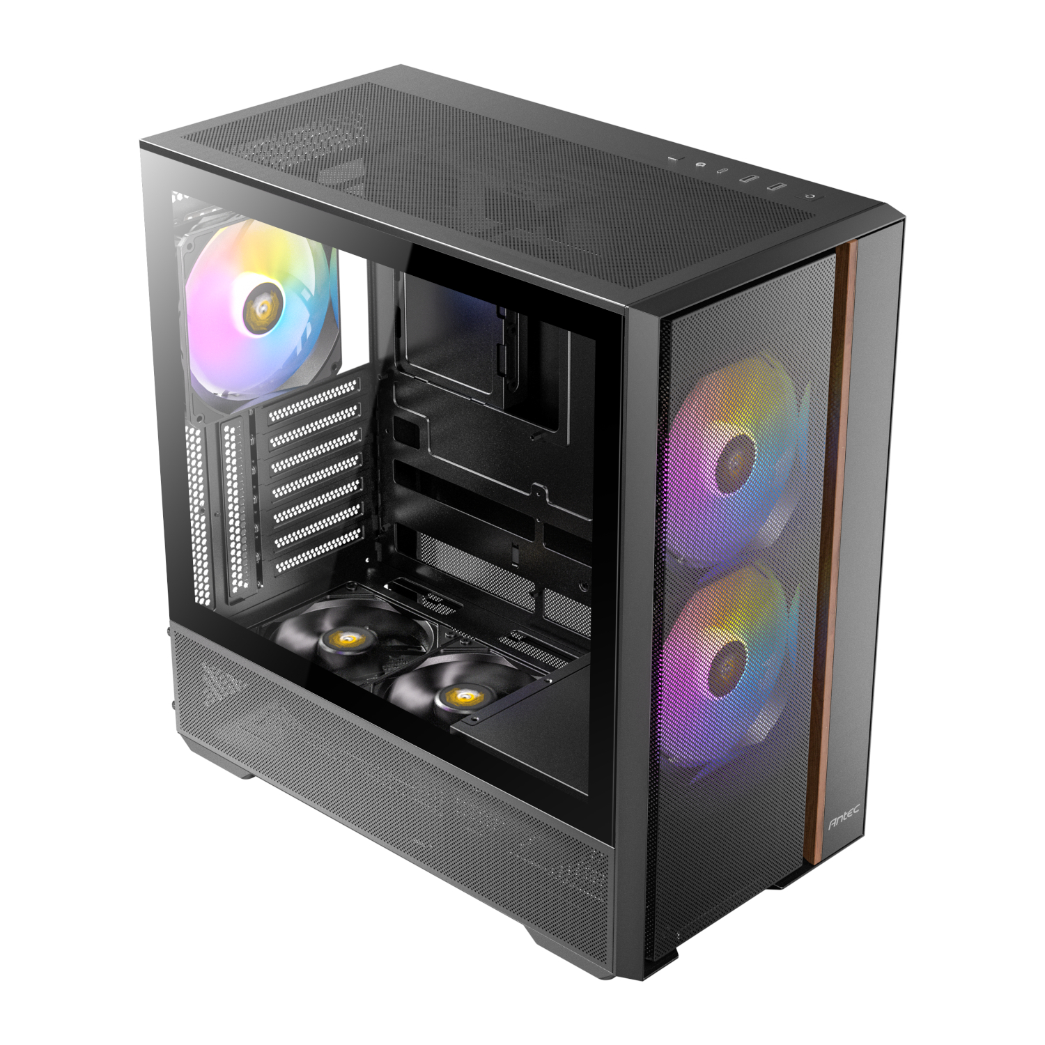 Antec FLUX Rear ARGB ATX Mid Tower Gaming Chassis - Black - Image 4