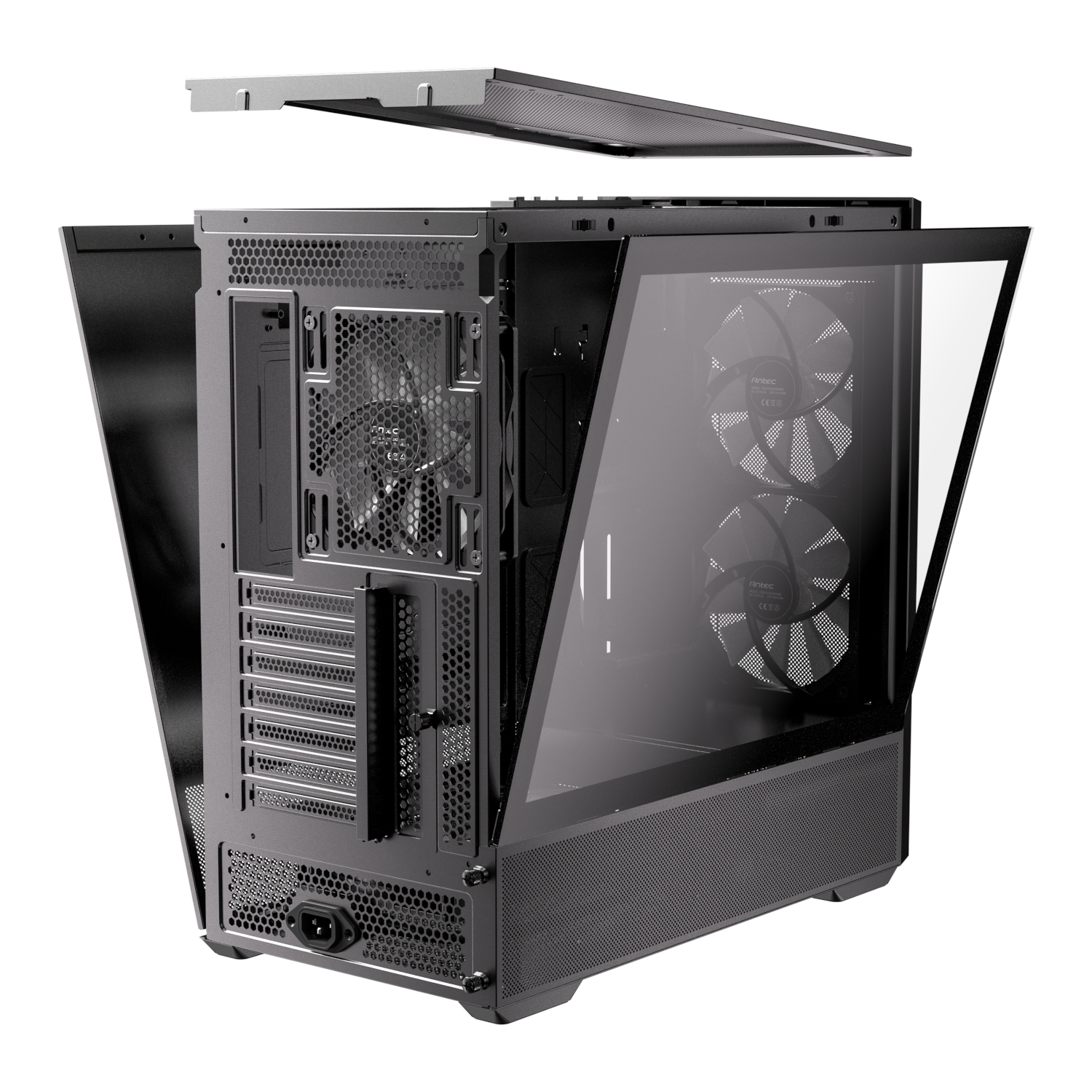 Antec FLUX Rear ARGB ATX Mid Tower Gaming Chassis - Black - Image 5