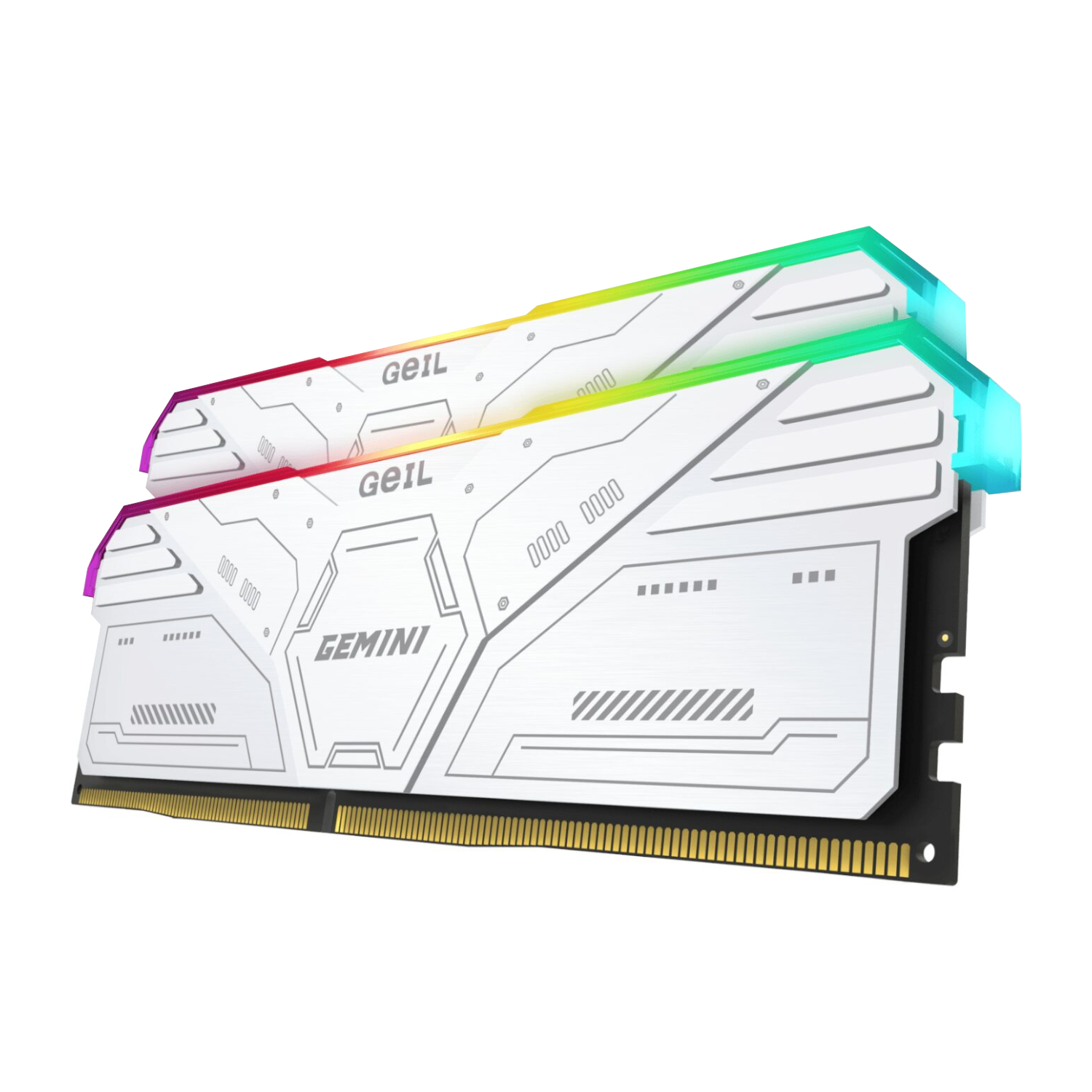GeIL Gemini RGB 32GB DDR5 6000MHz Desktop Gaming Memory Kit (2 x 16GB) – White - Image 2
