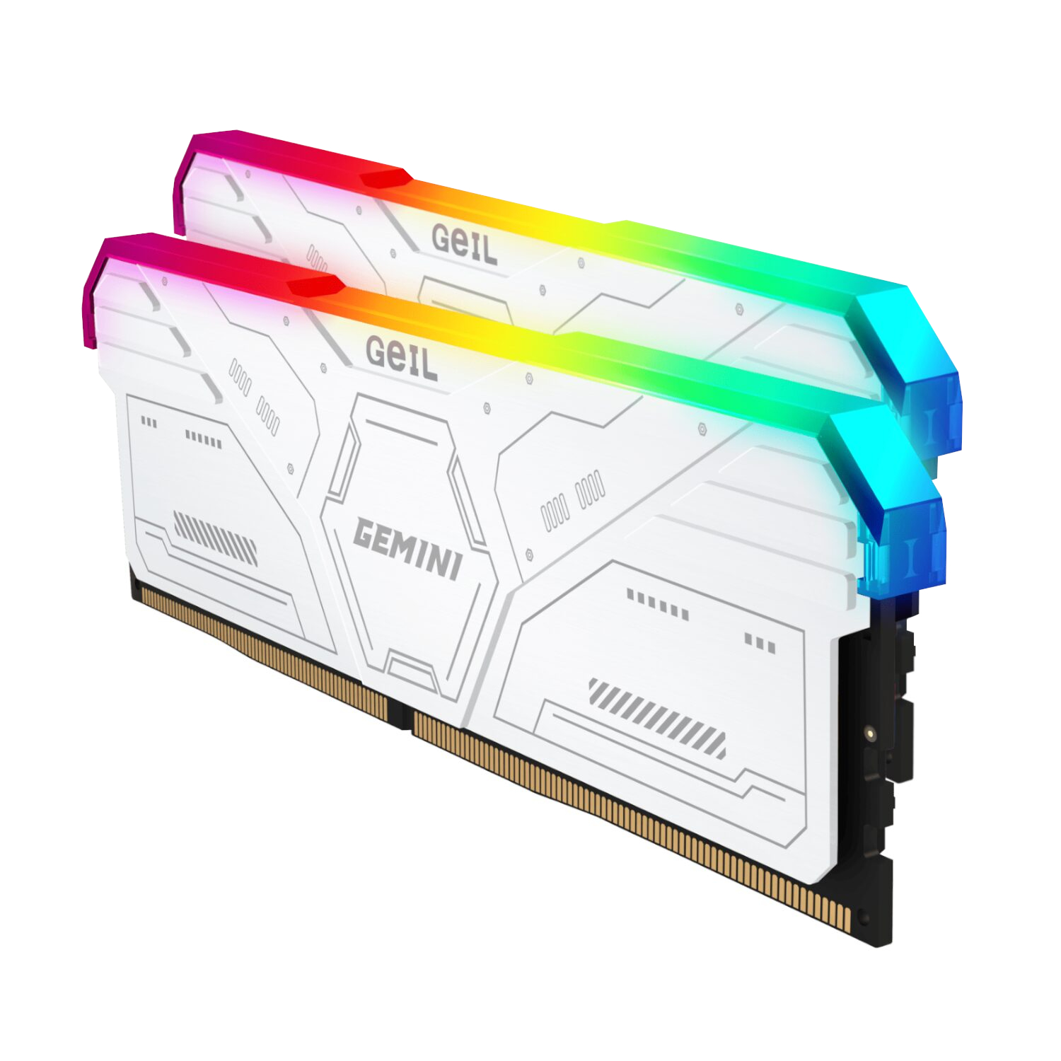 GeIL Gemini RGB 32GB DDR5 6000MHz Desktop Gaming Memory Kit (2 x 16GB) – White - Image 4