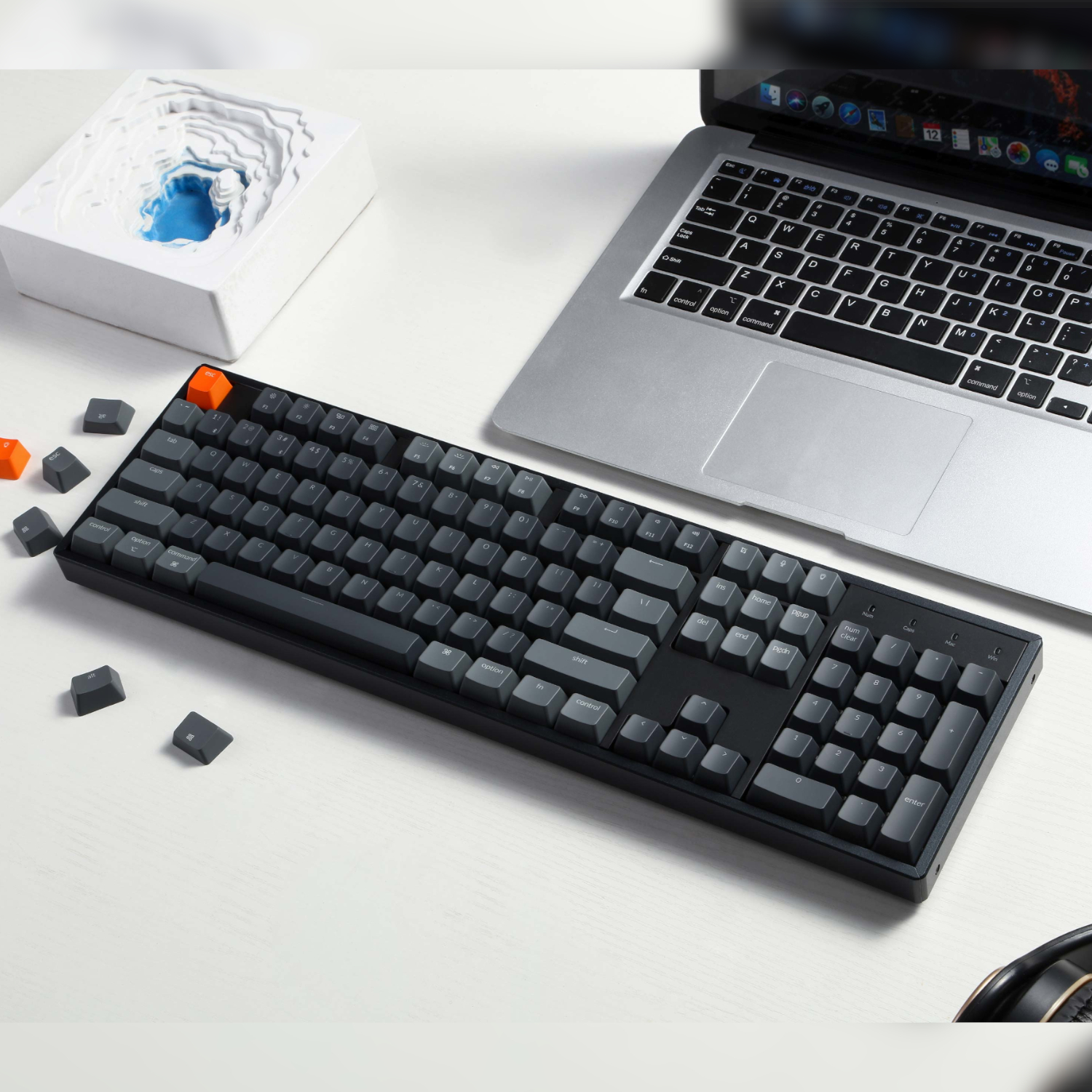 Keychron K10 QMK Full-size RGB Wireless Custom Mechanical Keyboard V.2 (Super RED Switch) – Black - Image 4