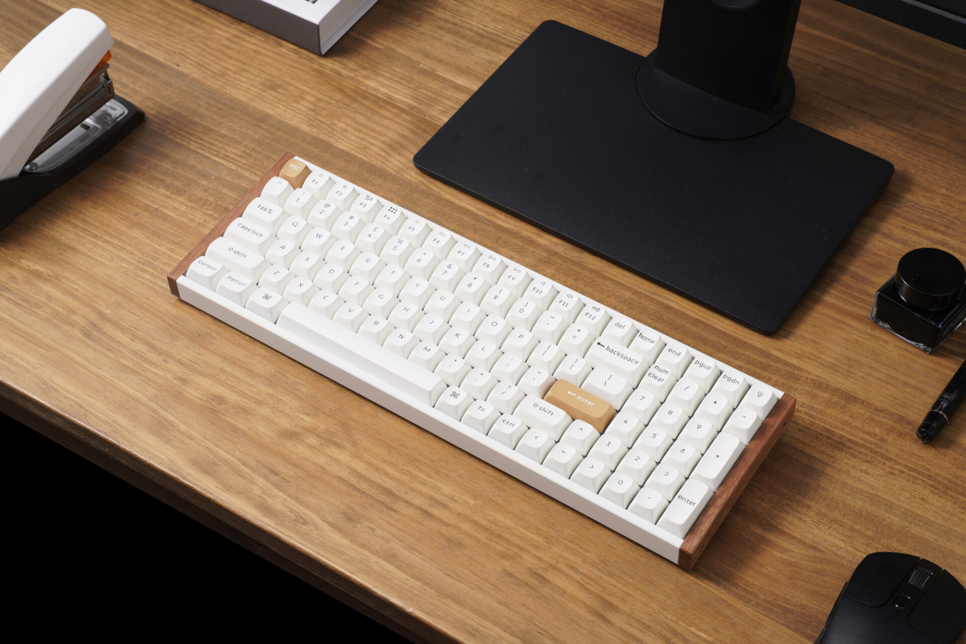 Keychron K4 HE 96% Magnetic Switch Hot-Swap RGB Wireless Keyboard – White (Wood + Aluminium) - Image 2
