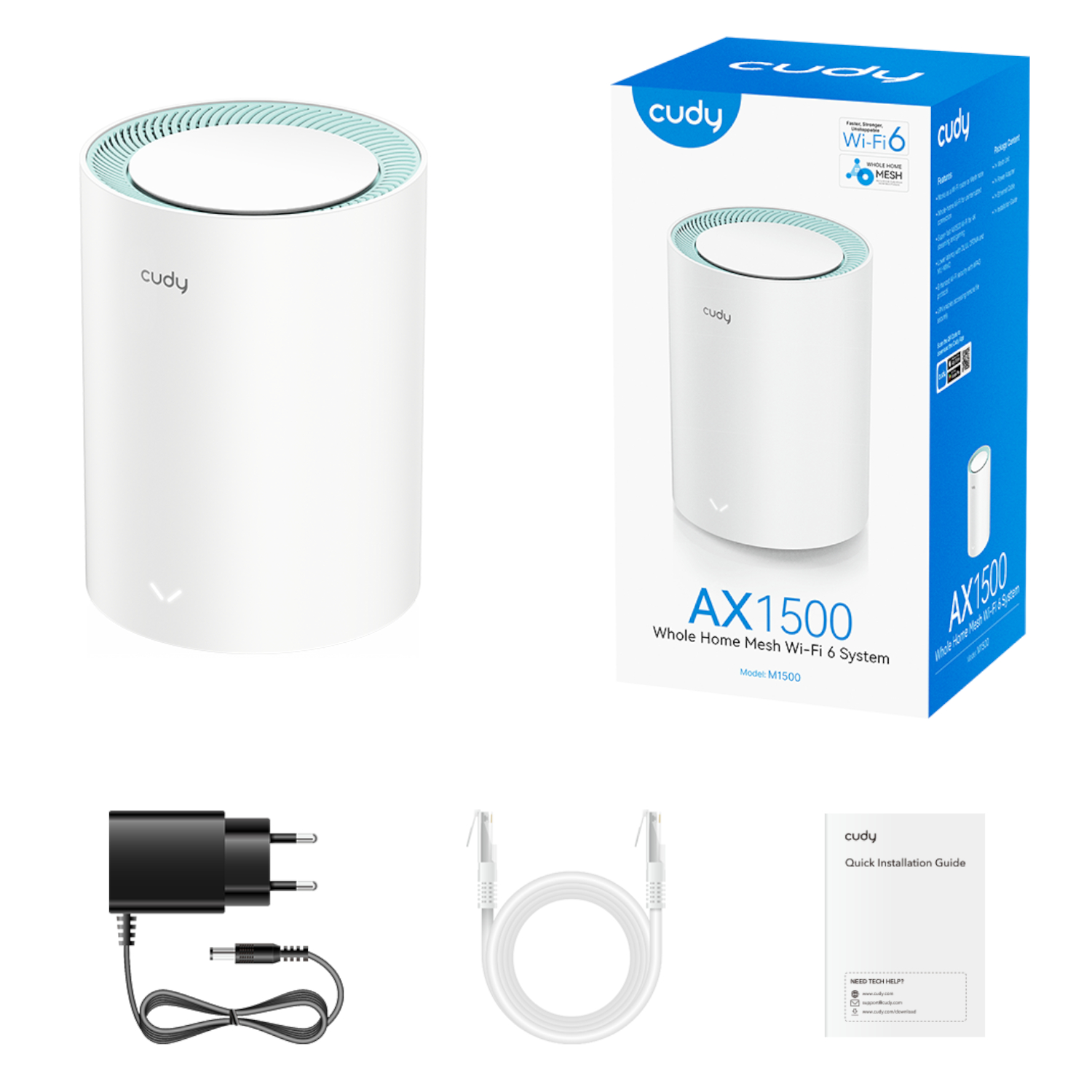 Cudy AX1500 Gigabit Mesh Wi-Fi 6 System – 1 Pack - Image 2