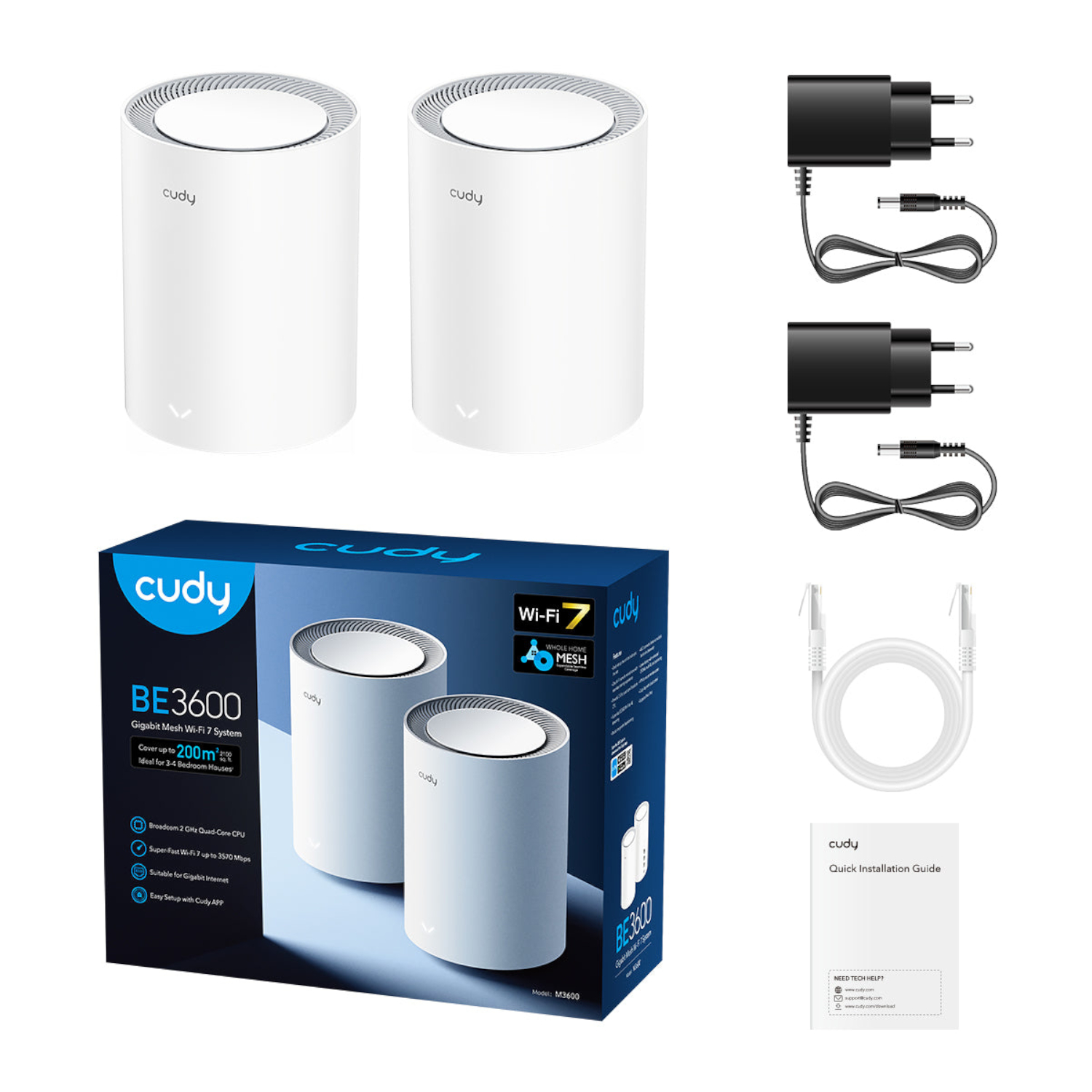 Cudy BE3600 Gigabit Mesh Wi-Fi 7 System (M3600) – 2 Pack - Image 5