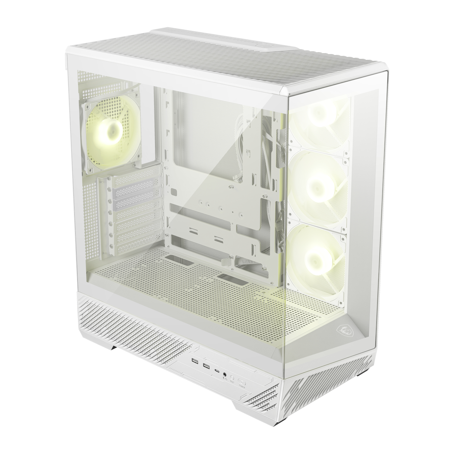 MSI MAG PANO 130R PZ ATX Gaming Chassis - White - Image 4