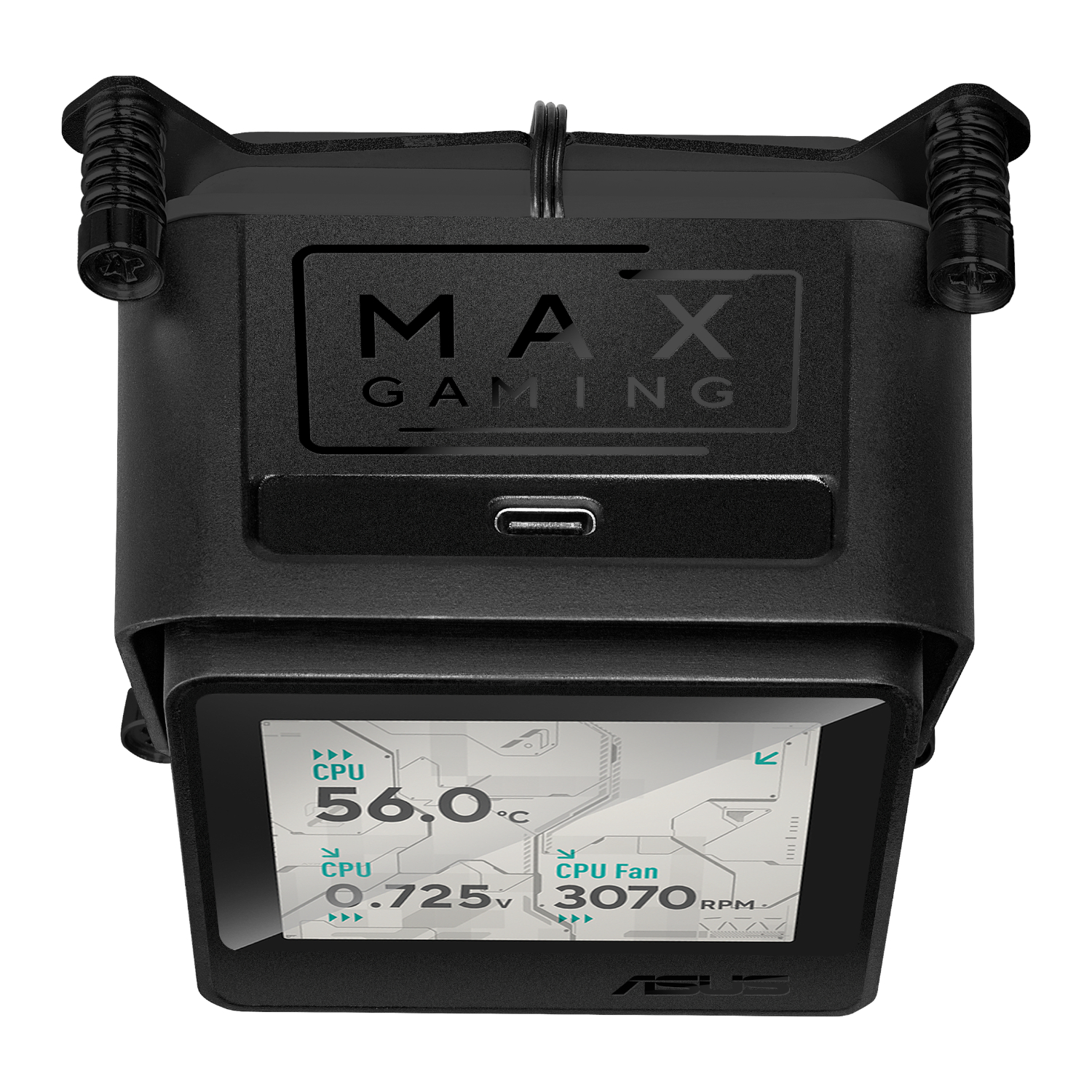 Asus MAX Gaming LC 360 ARGB LCD All-in-one CPU Liquid Cooler - Black - Image 5