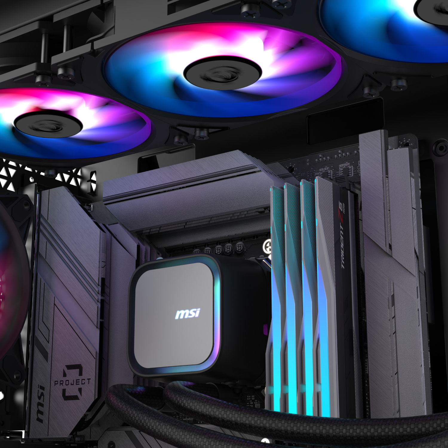 MSI MAG Coreliquid A13 360 AIO Liquid CPU Cooler - Black - Image 5