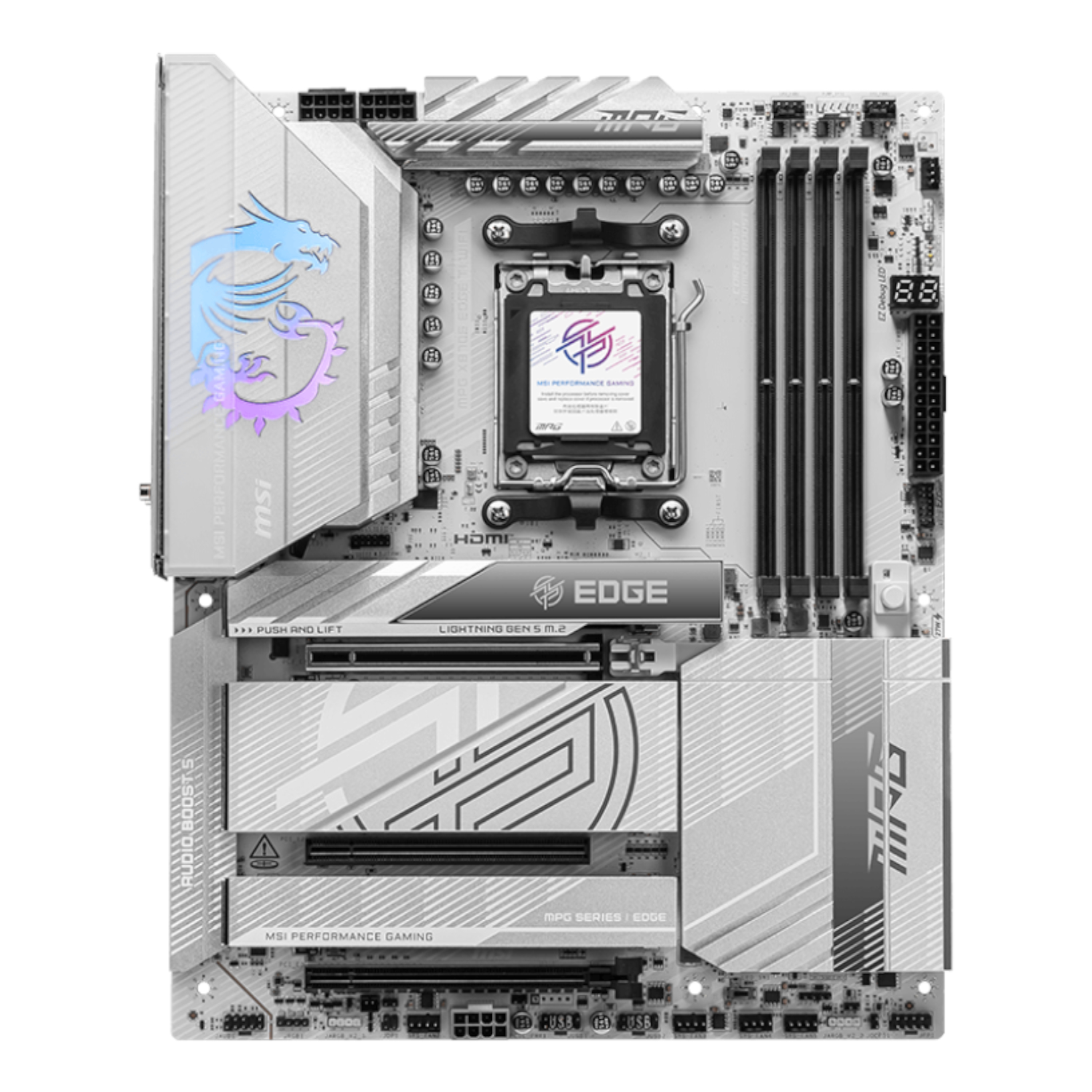 MSI MPG X870E EDGE TI WIFI AM5 ATX DDR5 Gaming Motherboard - Image 2