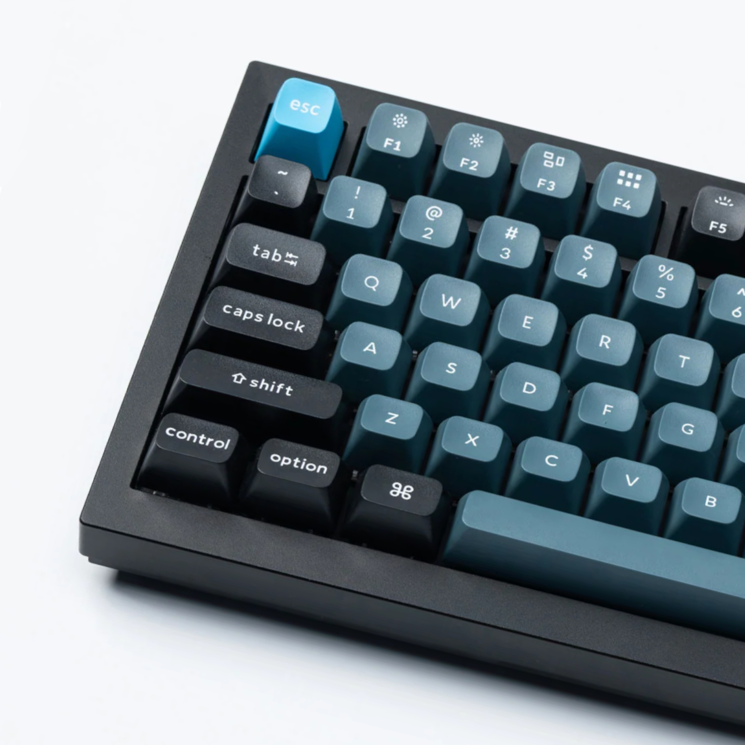 Keychron Double Shot KSA PBT Keycap Set - Dark Grey/Grey/Blue - Image 3