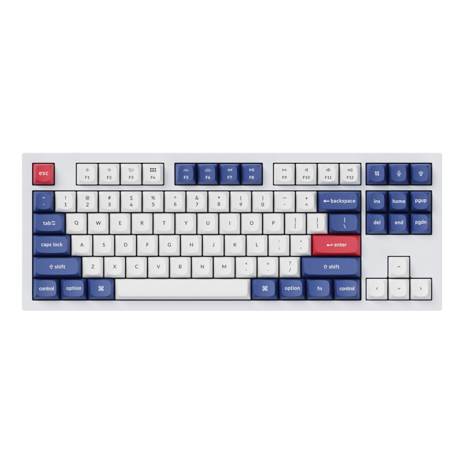 Keychron Double-Shot PBT OSA Keycap Set - Blue and White - Image 3
