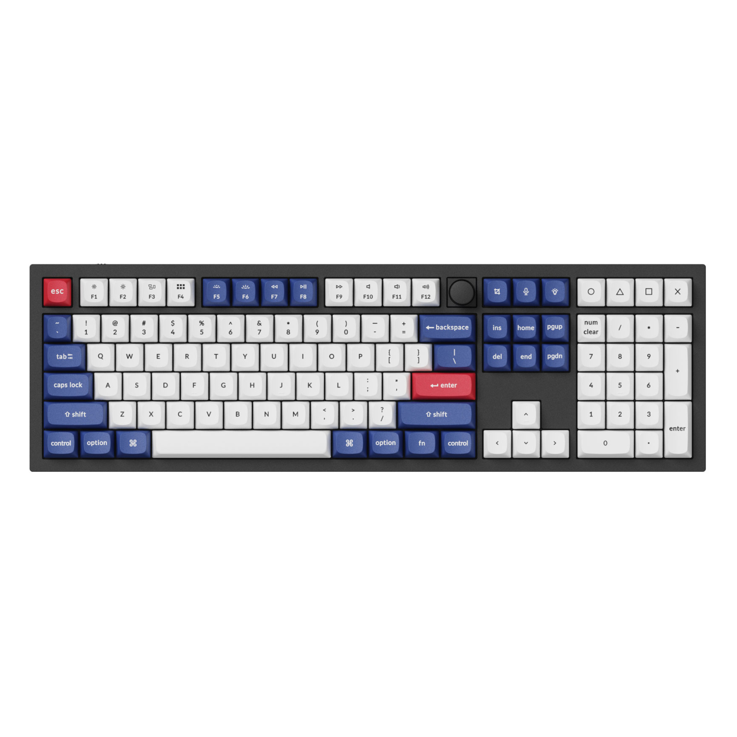 Keychron Double-Shot PBT OSA Keycap Set - Blue and White - Image 5