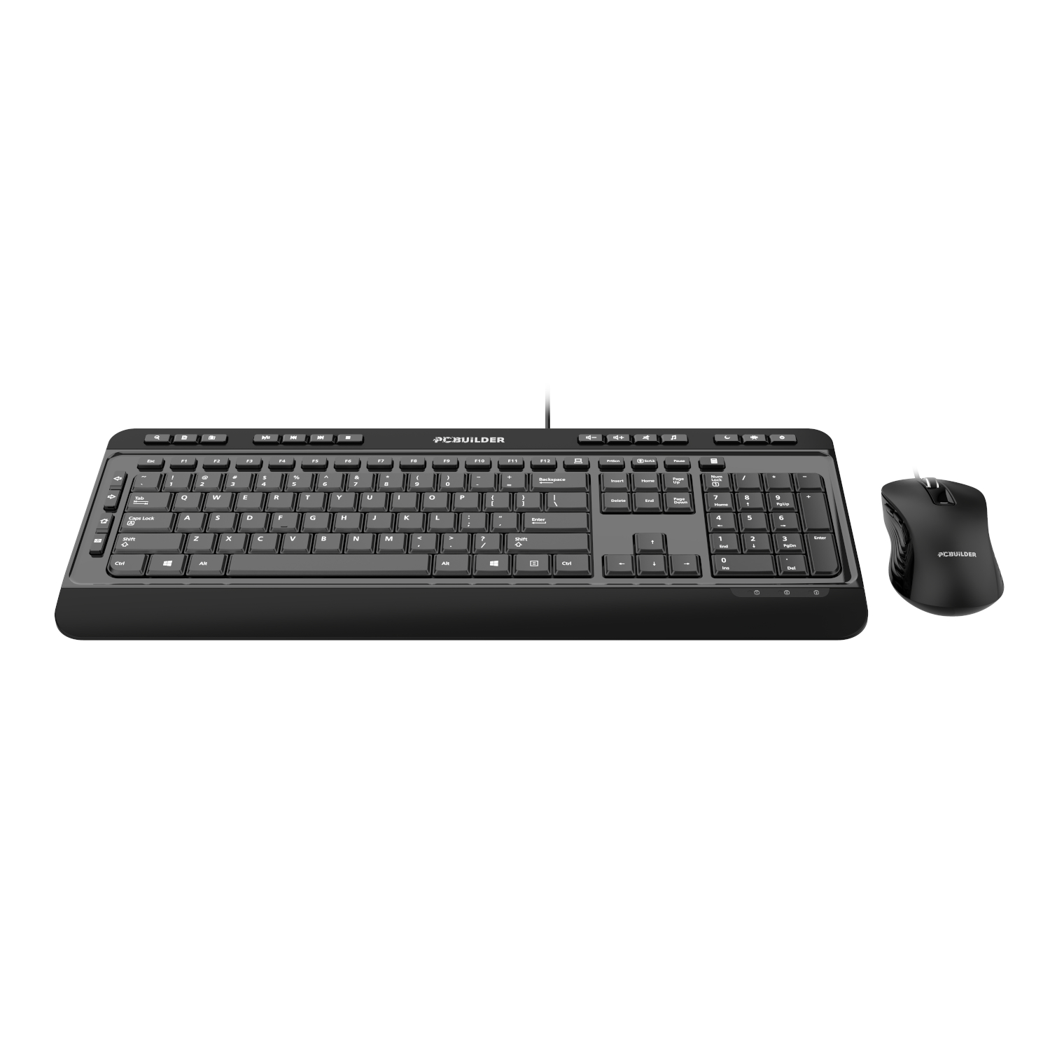 PCBuilder ALPHA Silent Wired Keyboard and Mouse Combo - Image 3