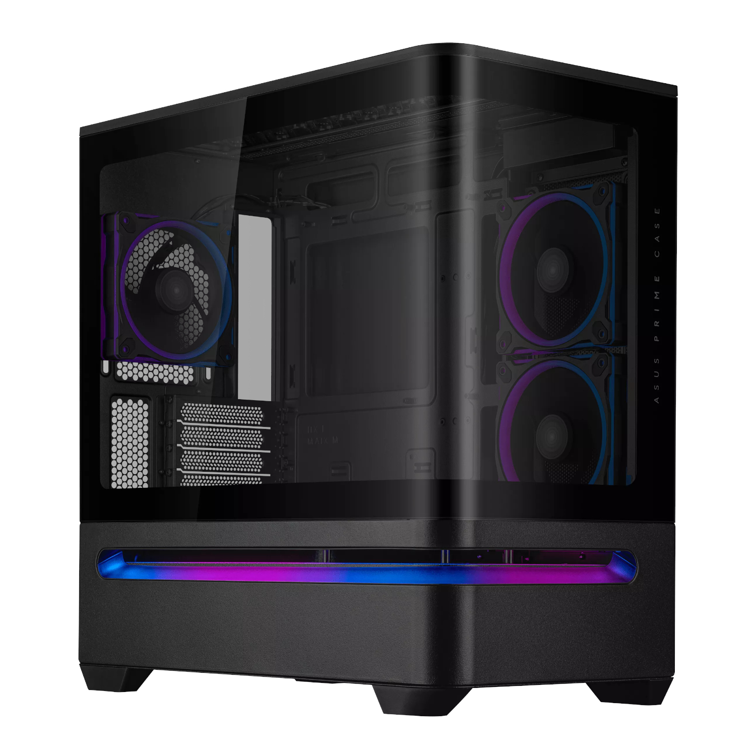 Asus Prime AP202 ARGB Curved Tempered Glass Micro-ATX Chassis – Black - Image 3