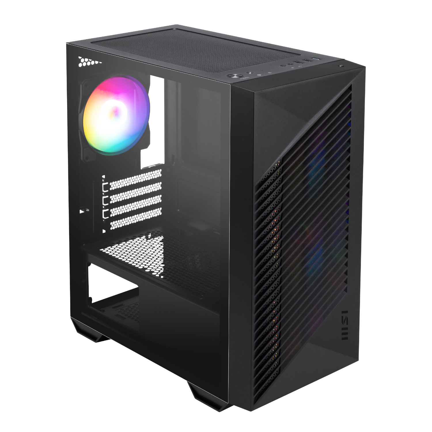 MSI PRO FORGE M050A Micro-ATX Gaming Chassis - Black - Image 4