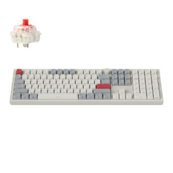 Keychron Q6 Max QMK/VIA Wireless Custom Mechanical Keyboard OSA Gateron Red Jupiter Switches - Shell White