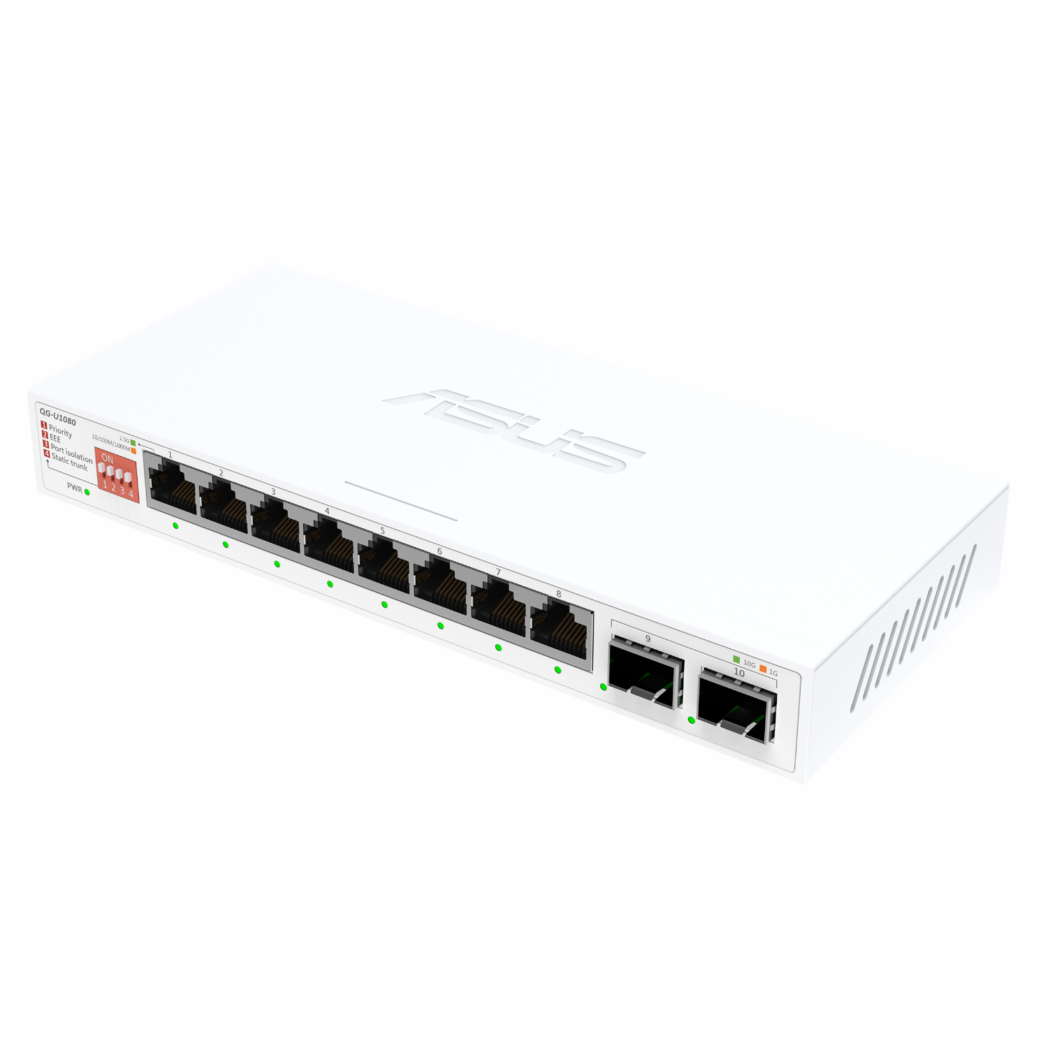 ASUS 8x2.5G + 2x10G SFP+ Unmanaged Network Switch- White - Image 2