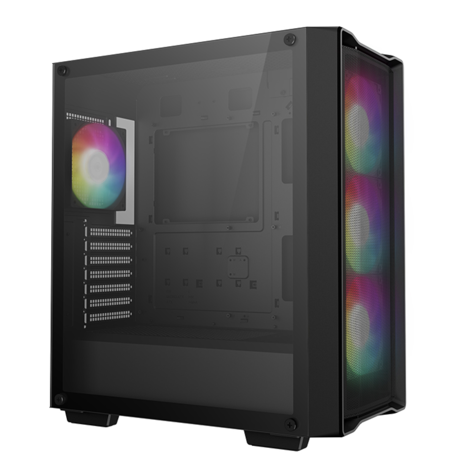 DeepCool CC560 MESH V2 ATX Mid Tower Airflow Gaming Chassis – Black - Image 7