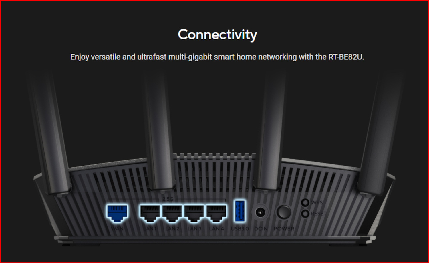 ASUS RT-BE82U Wi-Fi 7 Dual-Band 2.5GbE Router - Black - Image 4