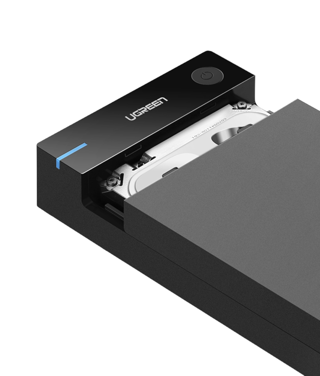 UGREEN 3.5" SATA Hard Drive USB 3.0 Enclosure 5Gbps – Black - Image 2