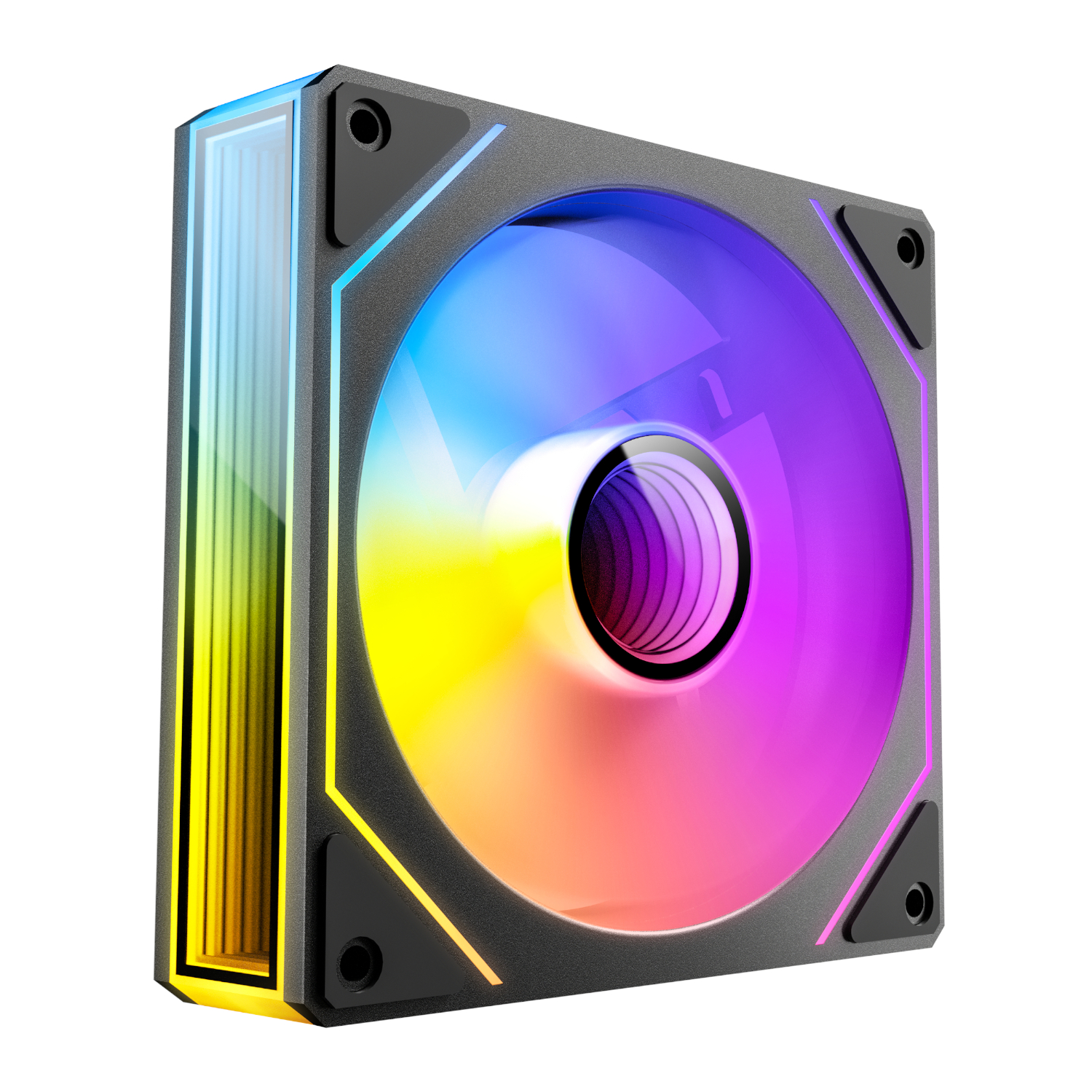 Antec VISION PWM 120mm ARGB Reverse Infinity Mirror Case Fan 3 Pack Black - Image 3