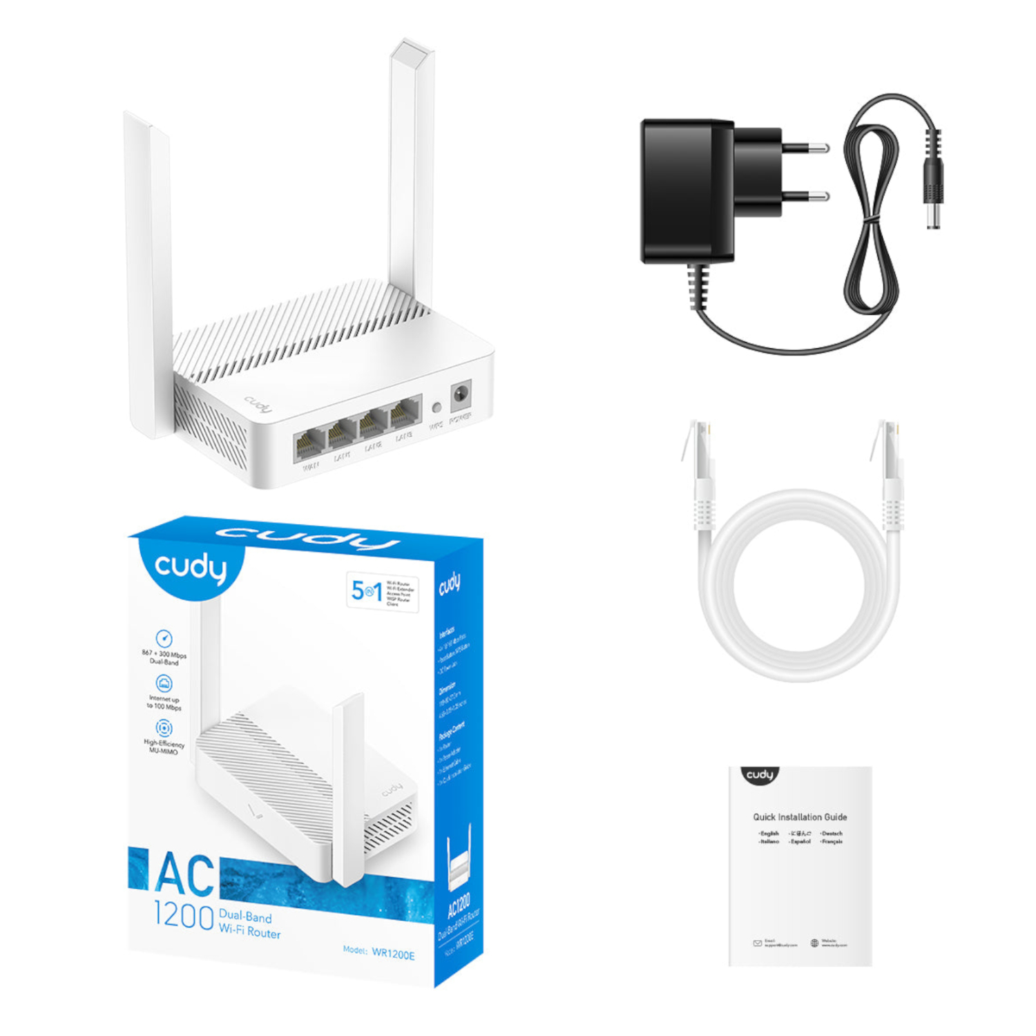 Cudy AC1200 Dual-Band Wireless Wi-Fi Router – White - Image 5