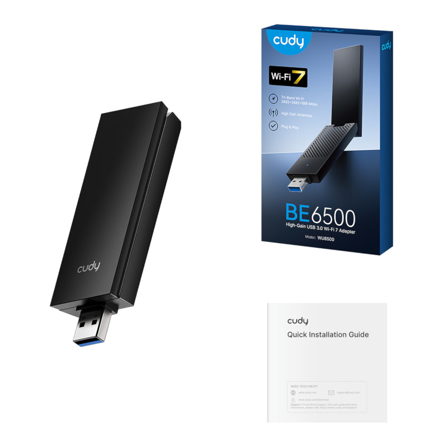 Cudy BE6500 Tir-Band Wi-Fi7 USB 3.0 Adapter - Image 6