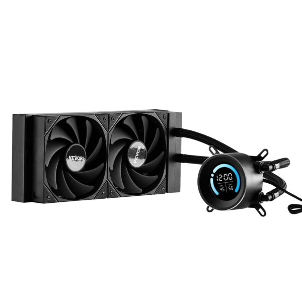 VEVOR CPU Liquid Cooler With 120 Mm PWN Fans For Intel AMD