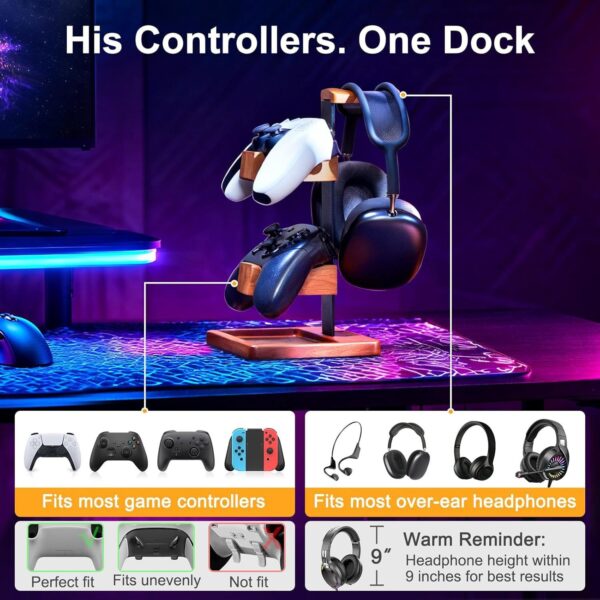 Wooden Gaming Headphone Stand