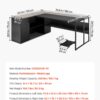 L-Shaped Executive Desk, Large Modern Office Table With Drawers & Storage Cabinet, Heavy Duty Wooden Executive Table With CPU Stand, 350 LBS Load Capacity, Easy Assembly, For Work Study Writing