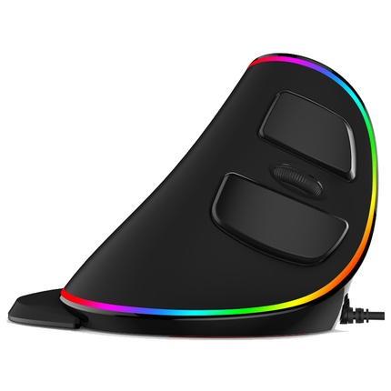 Vertical Ergonomic Snail RGB Wired Mouse