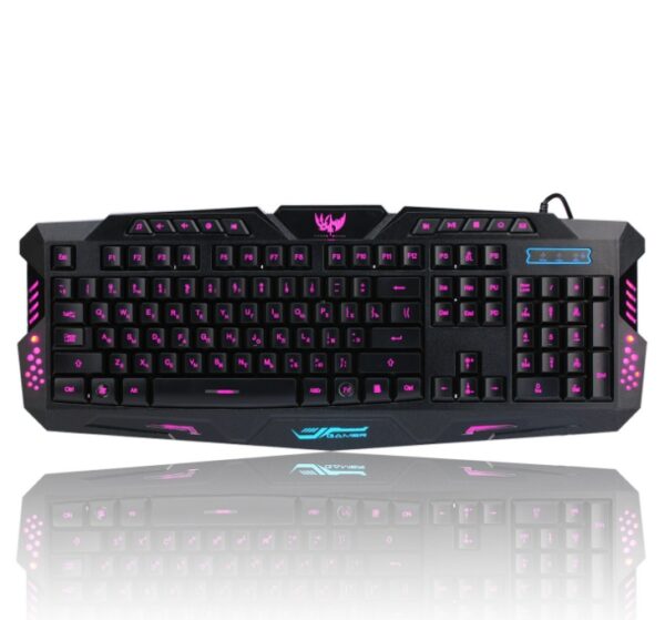 J10 tricolor backlight wired gaming keyboard set