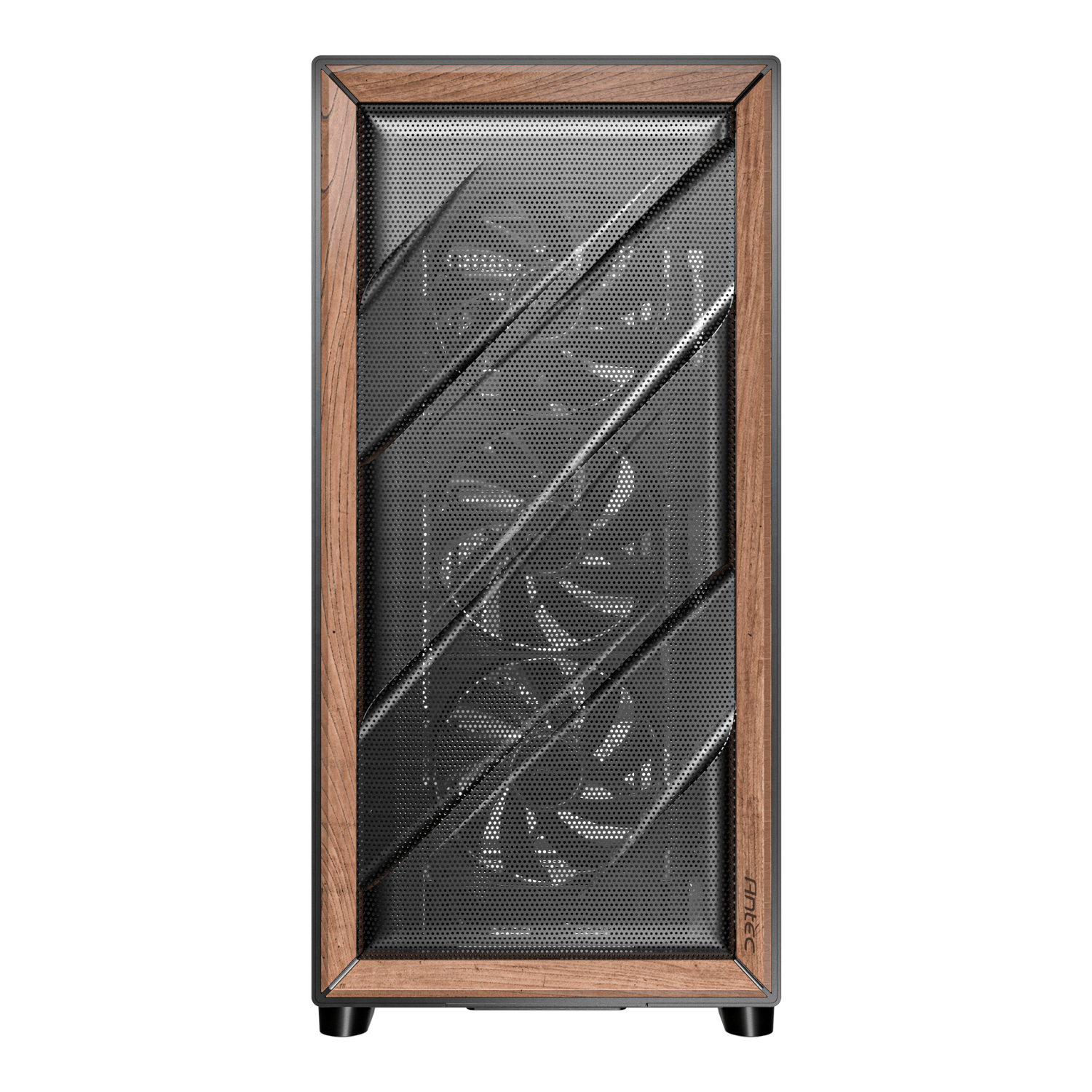 Antec FLUX SE E-ATX | ATX | Micro-ATX | ITX Mid-Tower Gaming Chassis Wood Front Panel- Black
