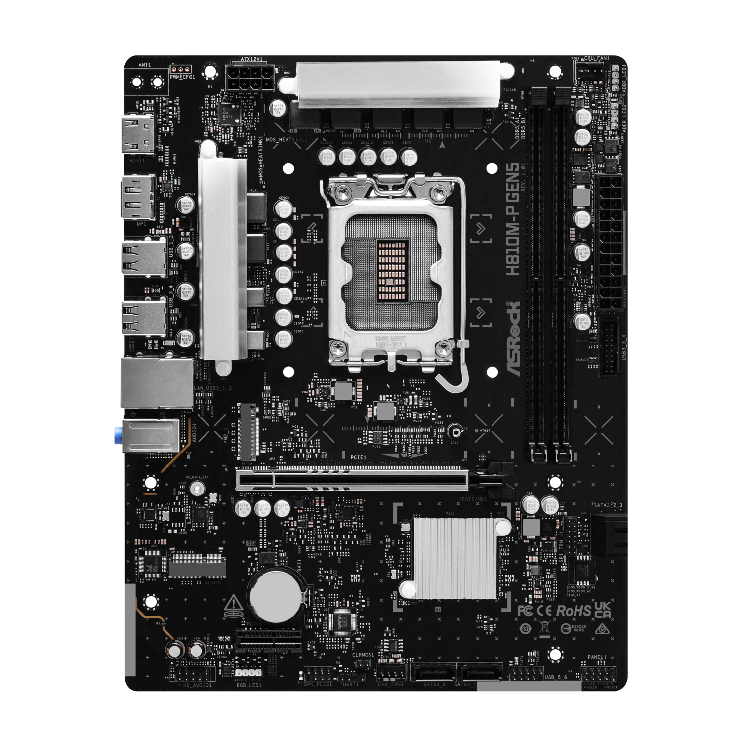 ASROCK H810M-P Gen 5 Intel LGA 1851 M-ATX Motherboard