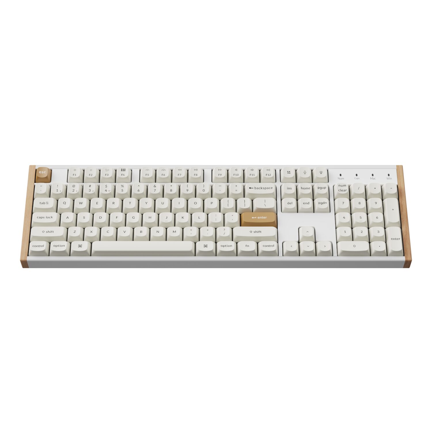 Keychron K10 HE Special Edition Full-size Hot-Swap Gateron Dbl-Rail Nebula Switch RGB Wireless Keyboard - White (Wood + Al)