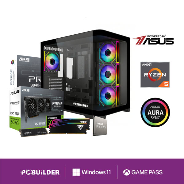 PCBuilder Ryzen 5 7600 MAVERICK gaming PC